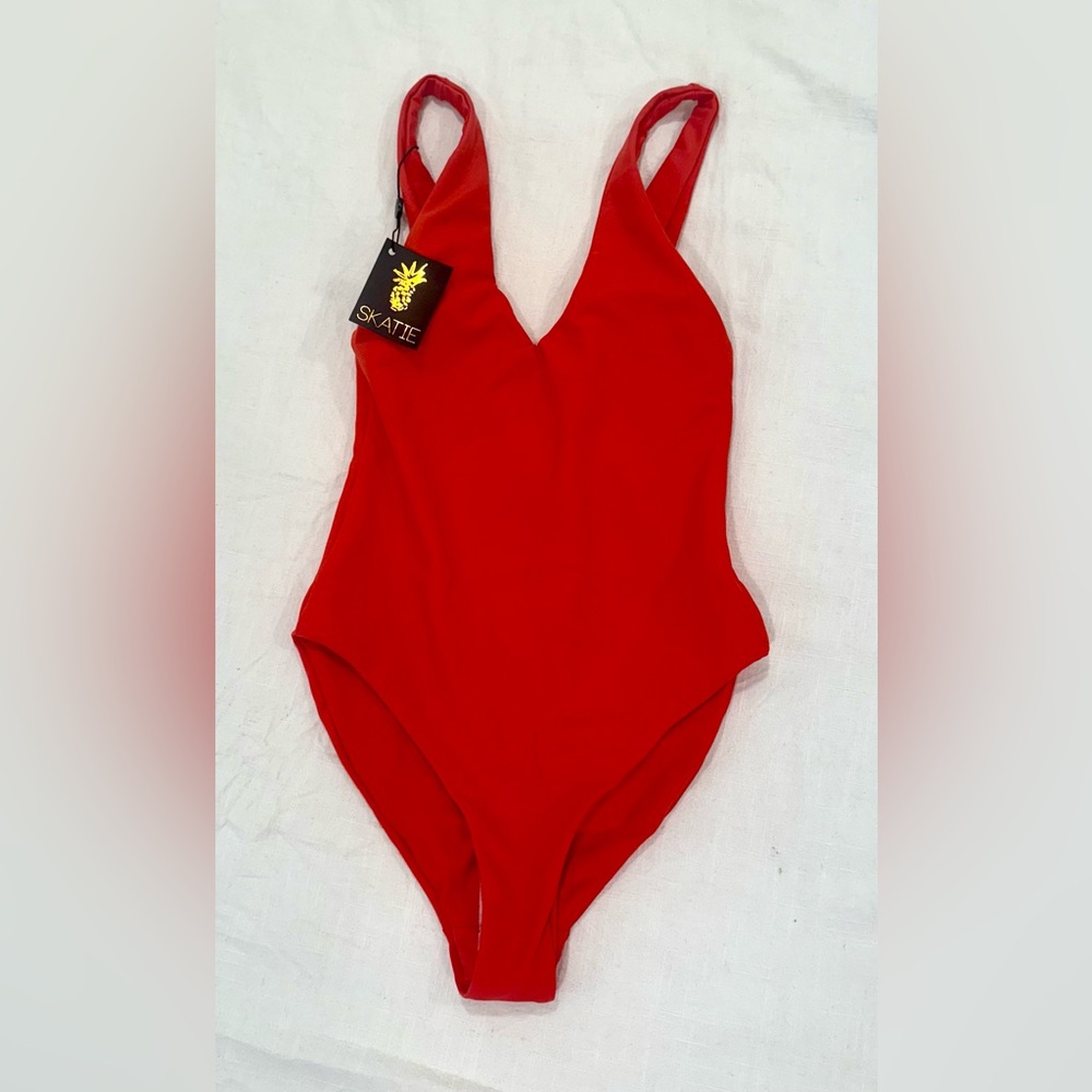 NWT! Skatie Red Amanda One-Piece Swimsuit
